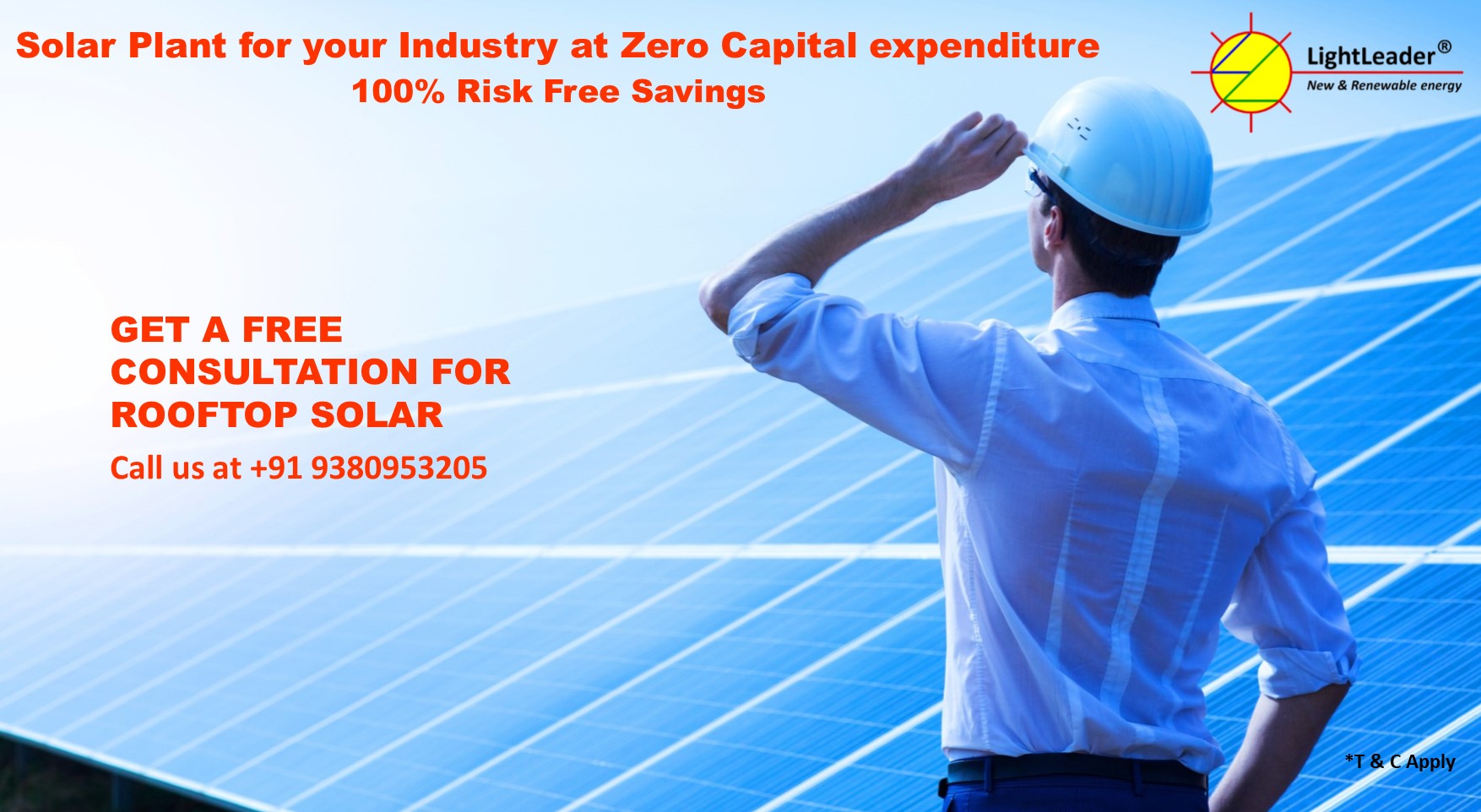 Solar Plant for your Industry at Zero Capital expenditure